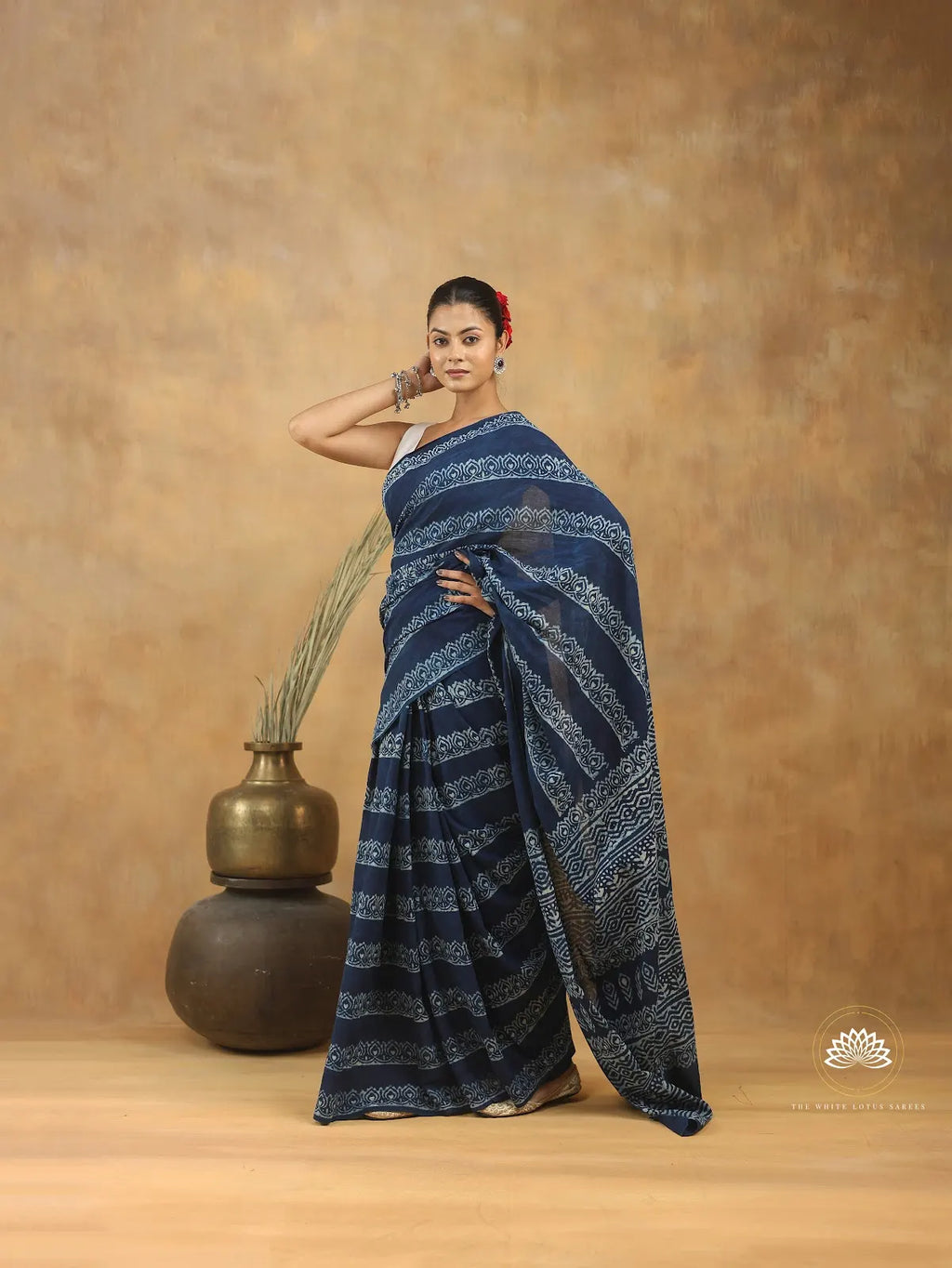 Handblock Print Saree