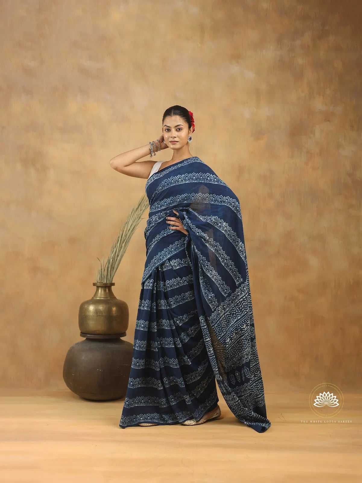 Handblock Print Saree