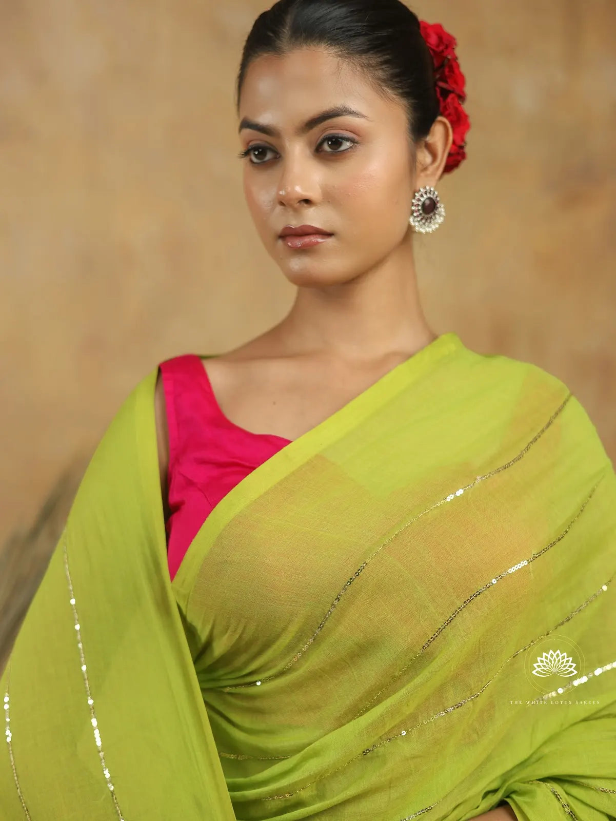 Mul Cotton With Sequence Embroidery