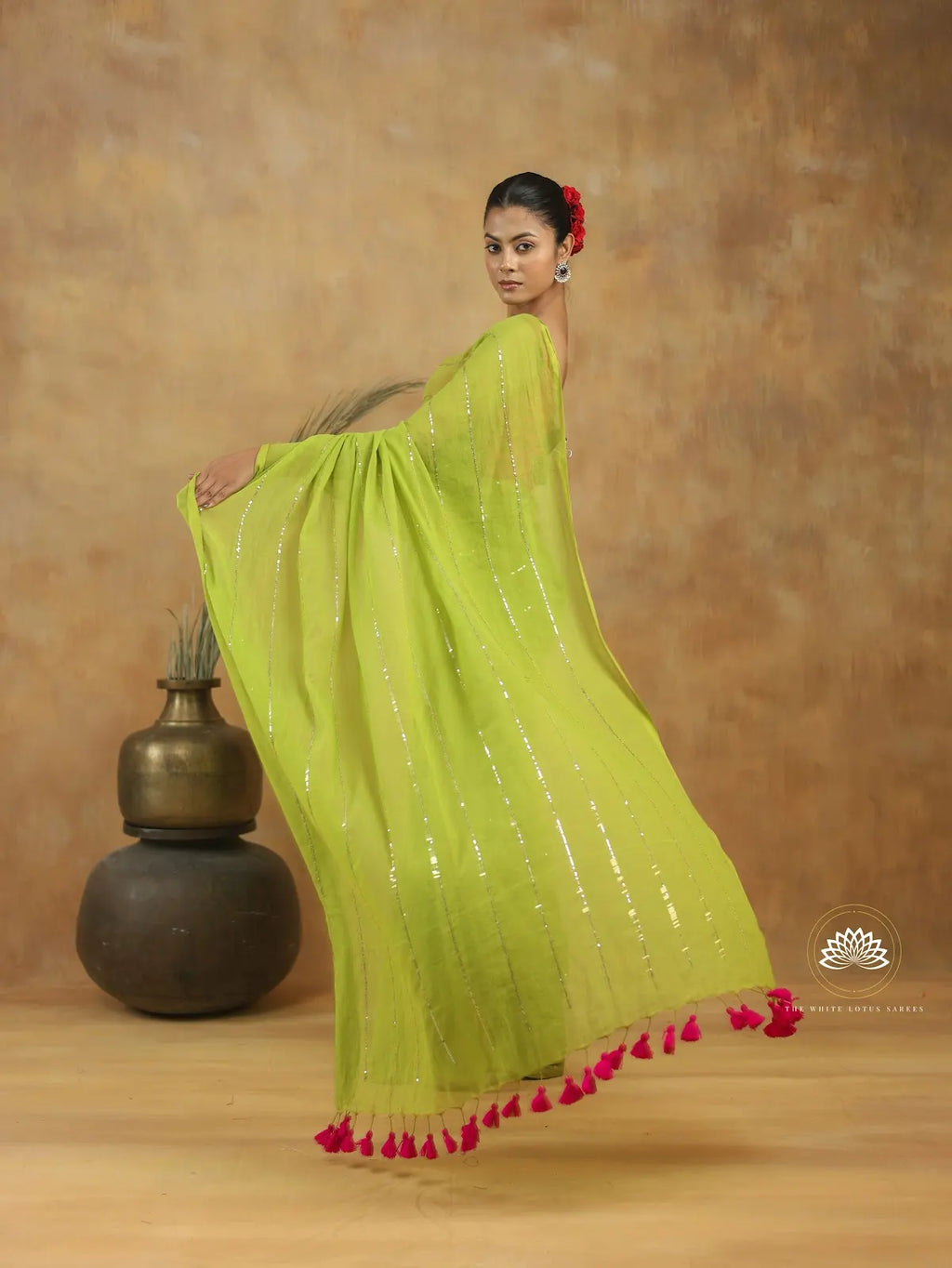 Mul Cotton With Sequence Embroidery