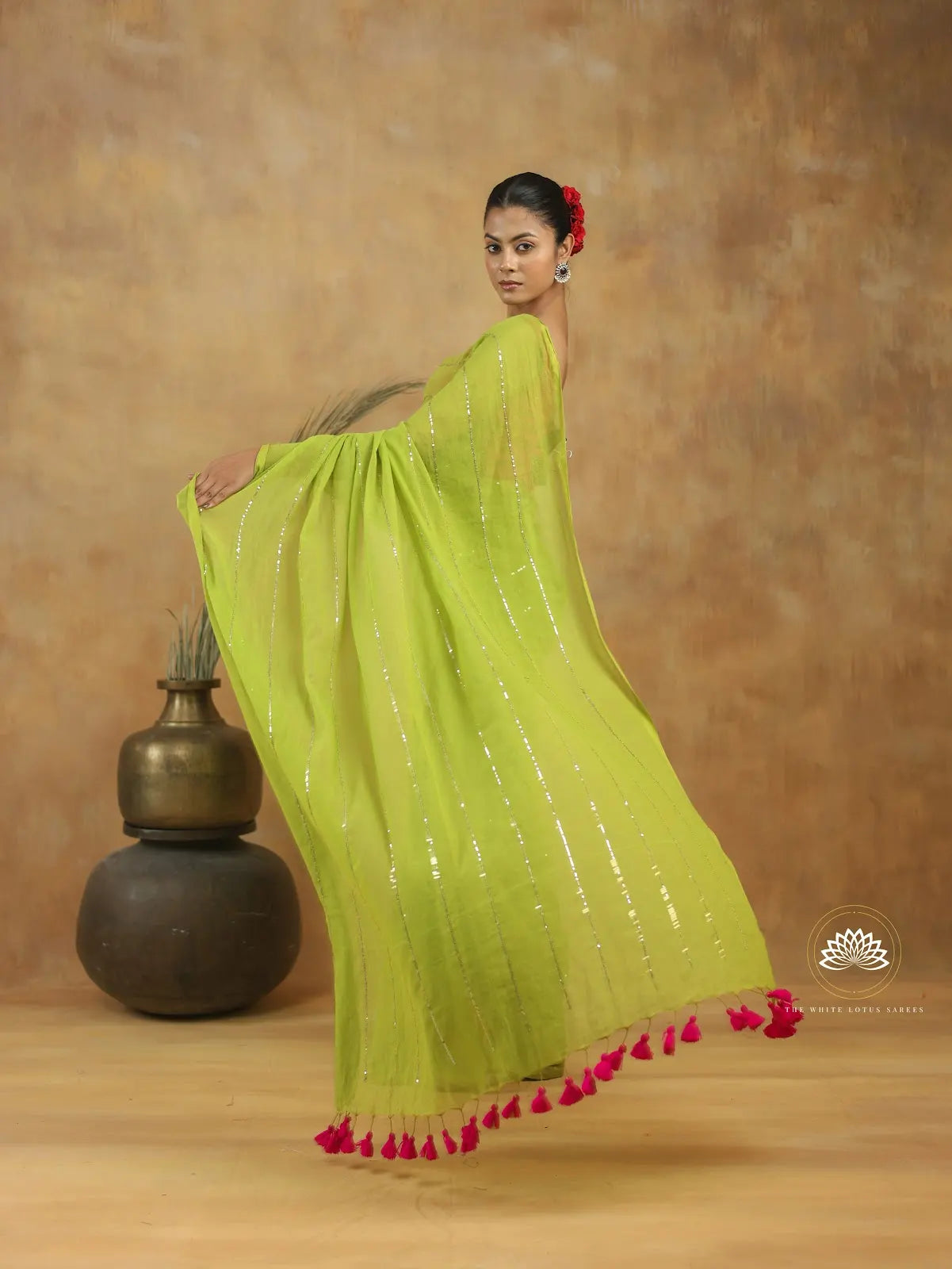 Mul Cotton With Sequence Embroidery